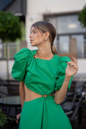 Коктейльное платье 2212SDM-Зеленый