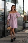 Коктейльное платье 2228SDS-розовый-клевер