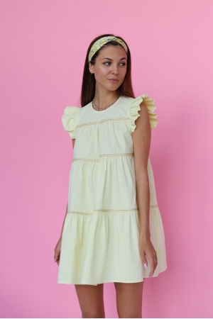 Коктейльное платье 2211SDS-лимонный